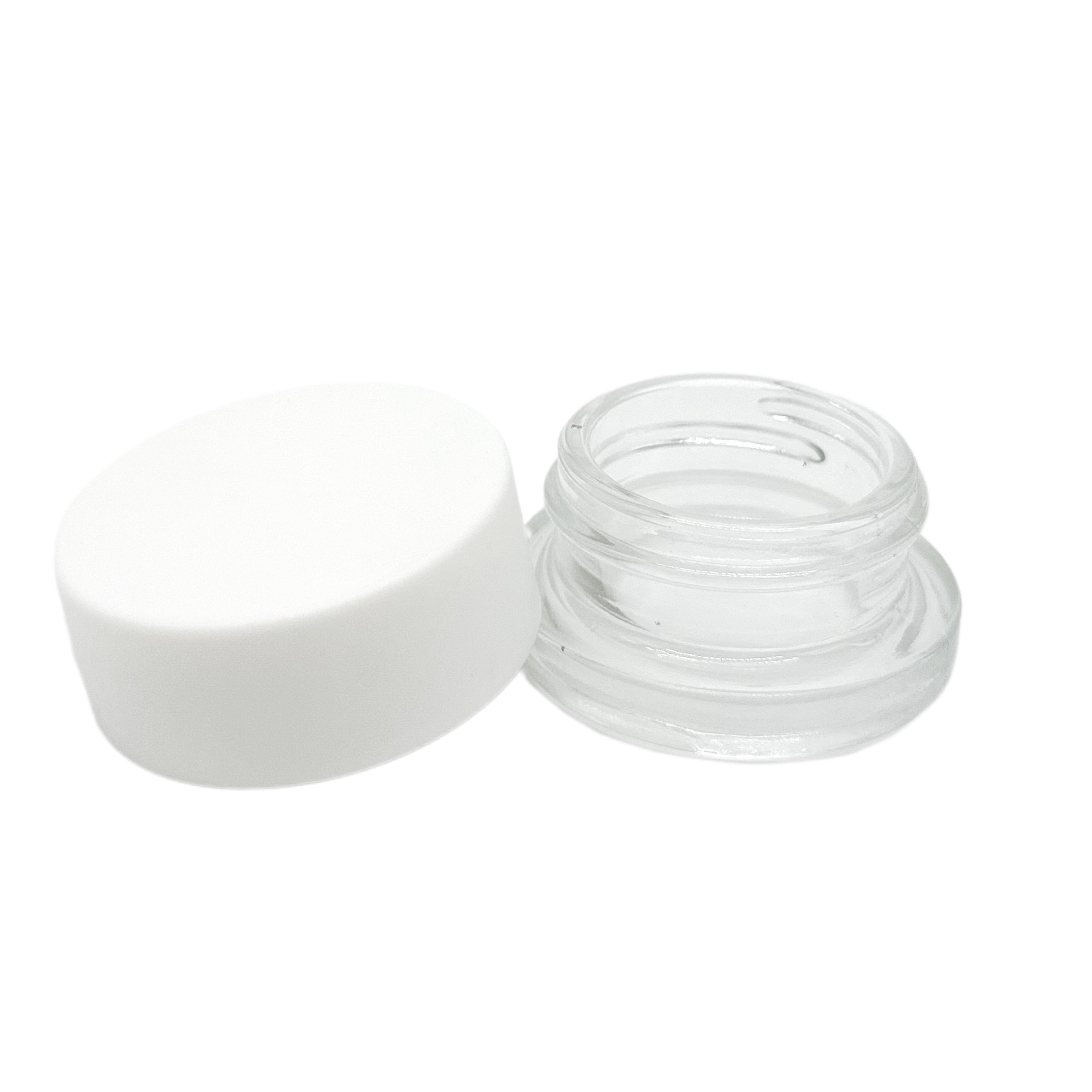 9ml White Cap Clear Glass Container (320 qty)