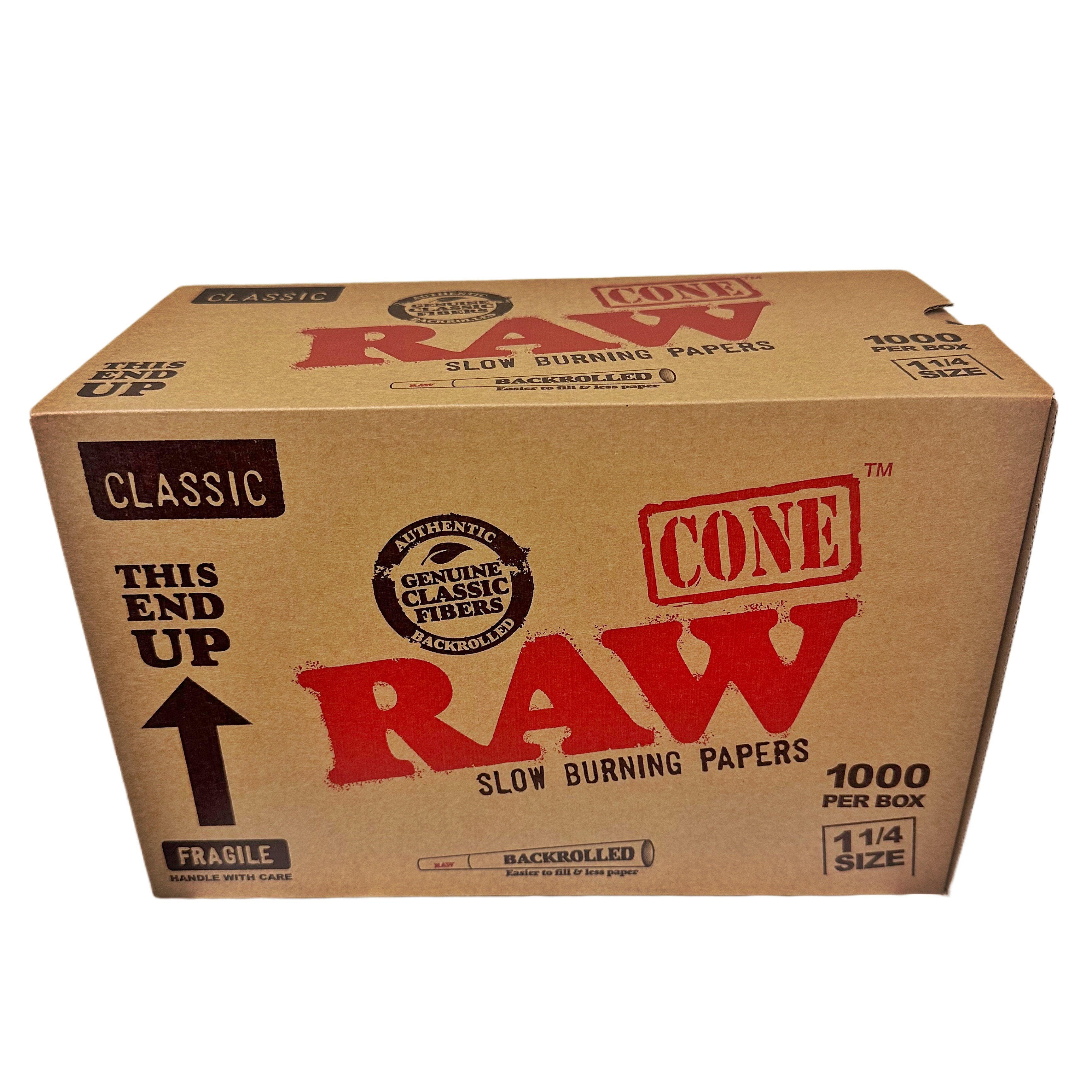 Raw classic bulk 1 1/4 cones(1000qty)