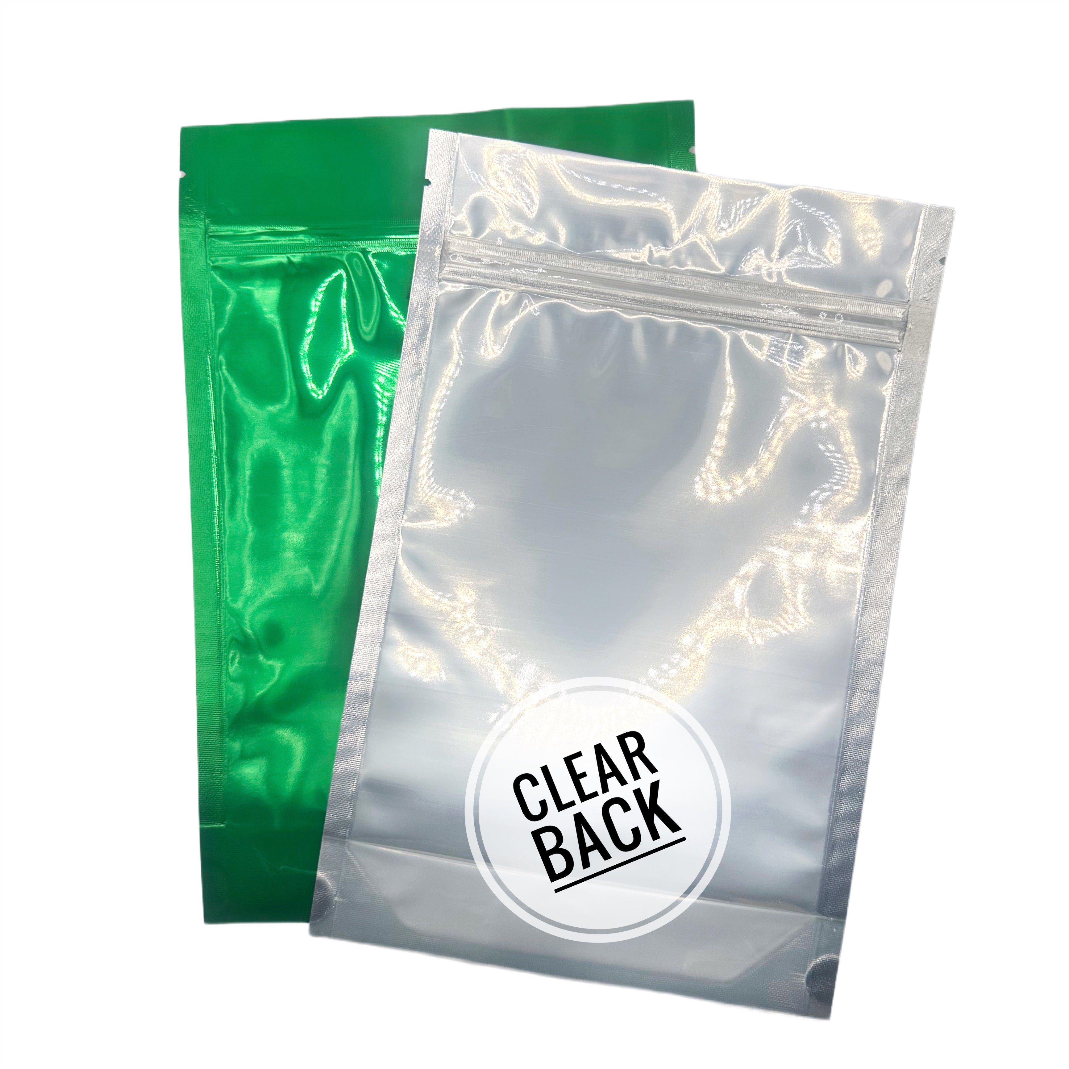 1 oz Green/Clear Mylar (100qty)