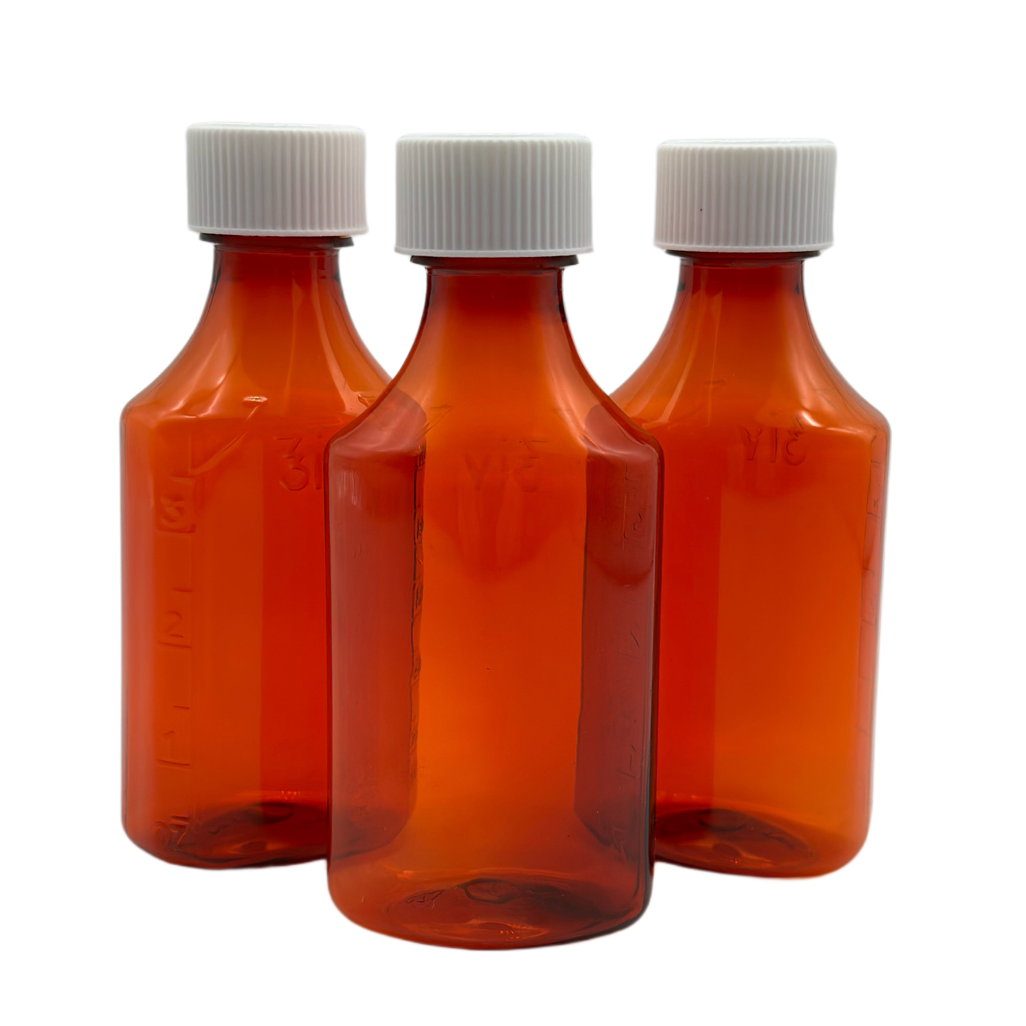 4 oz. Amber PET Oval Liquid Bottle (200 qty)